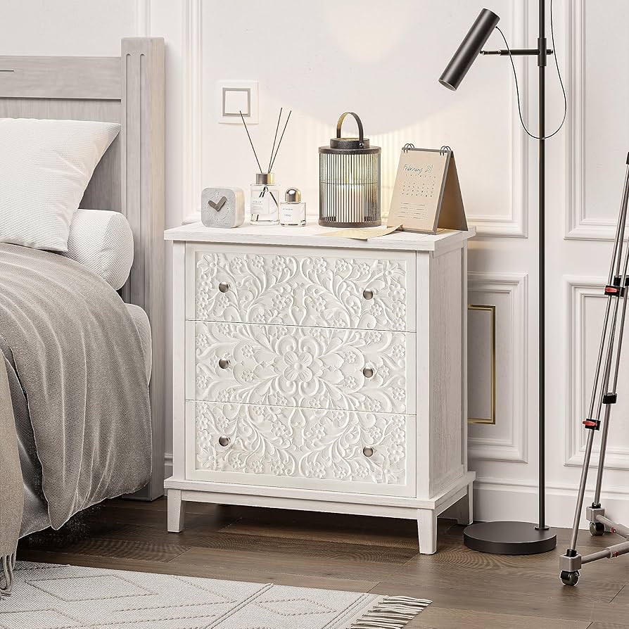 Amazon.com: COZAYH 3-Drawer Fully-Assembled Flower Motif